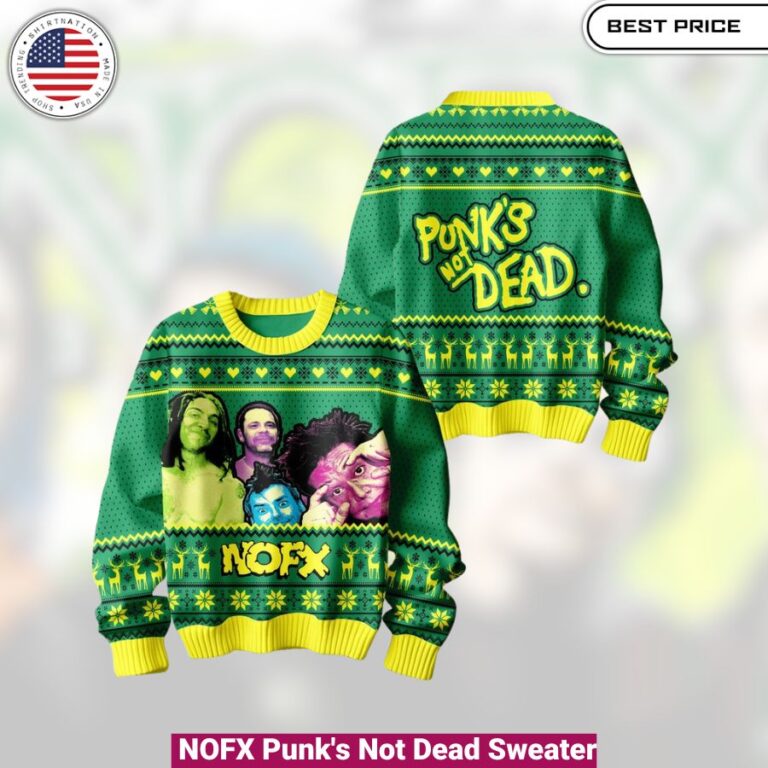 NOFX Punk's Not Dead Sweater- cozy, fashionable, versatile