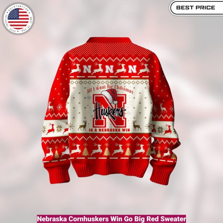 Nebraska Cornhuskers Win Go Big Red Sweater- cozy, fashionable, versatile