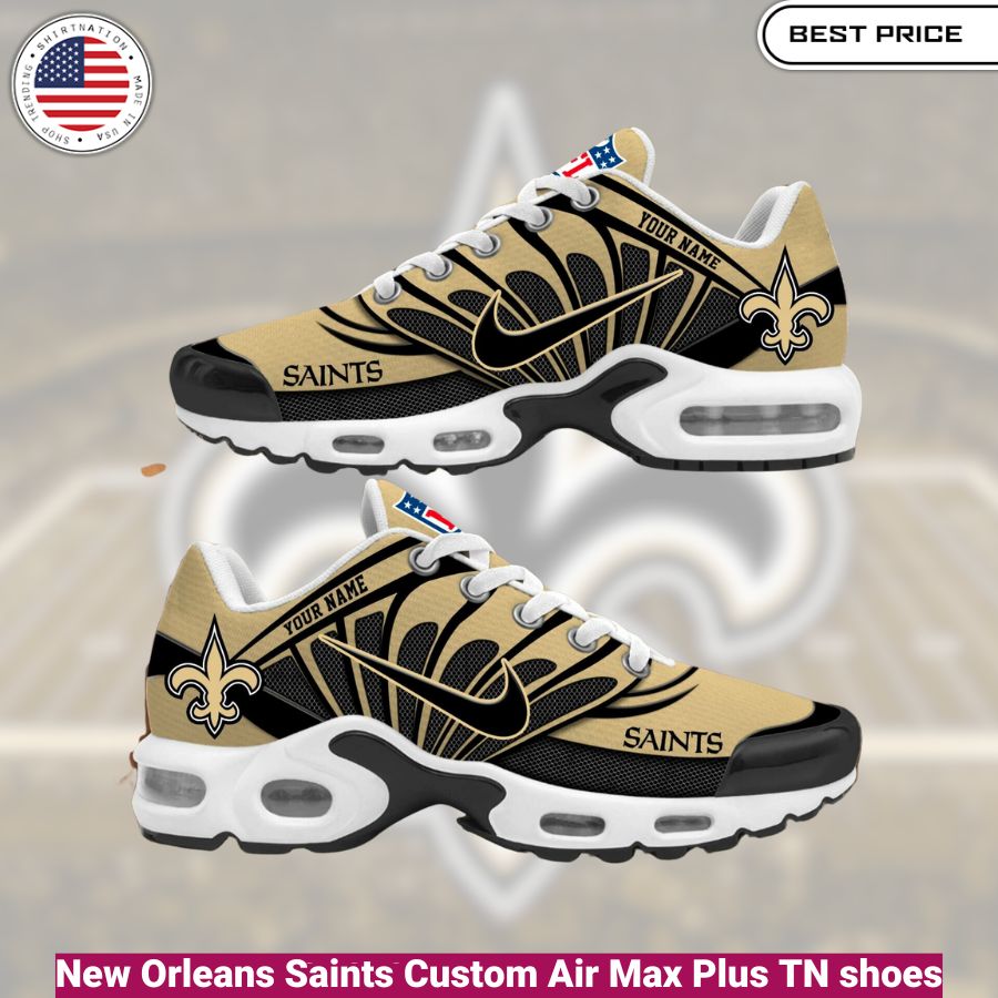 New Orleans Saints Custom Air Max Plus TN shoes, fashionable, iconic