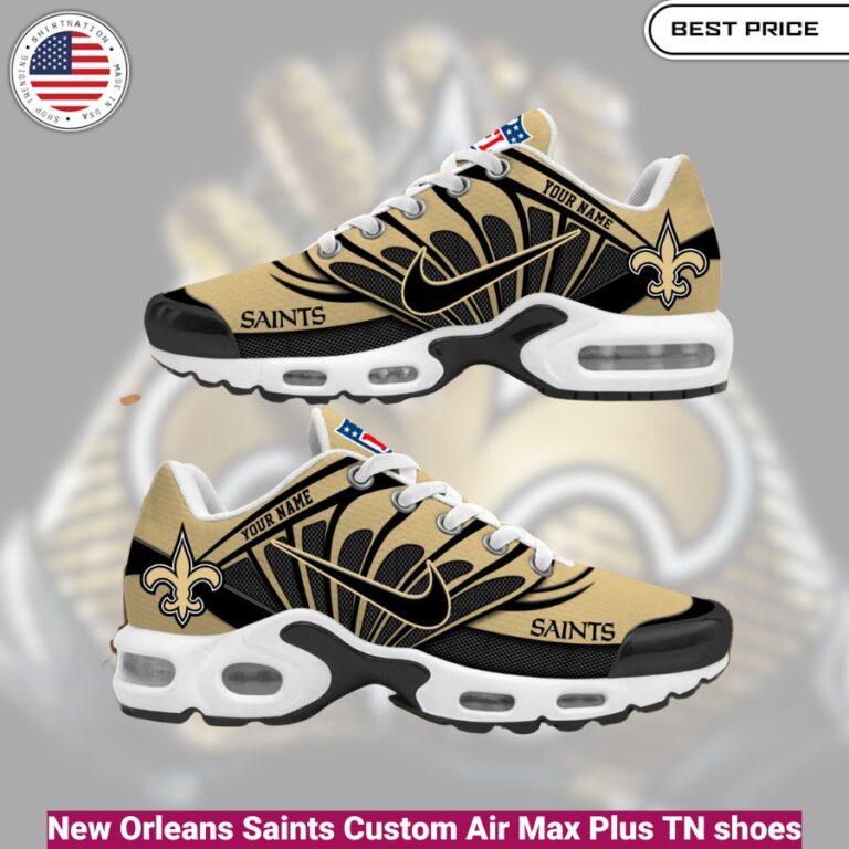 New Orleans Saints Custom Air Max Plus TN shoes, fashionable, iconic