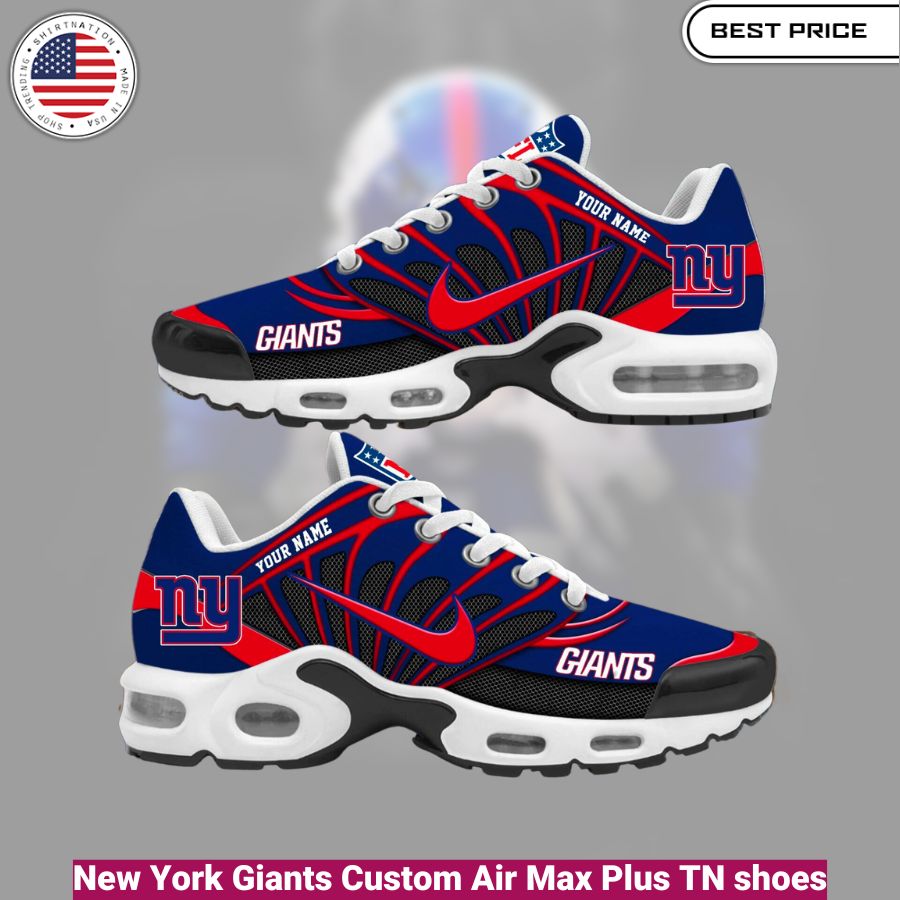 New York Giants Custom Air Max Plus TN shoes, fashionable, iconic