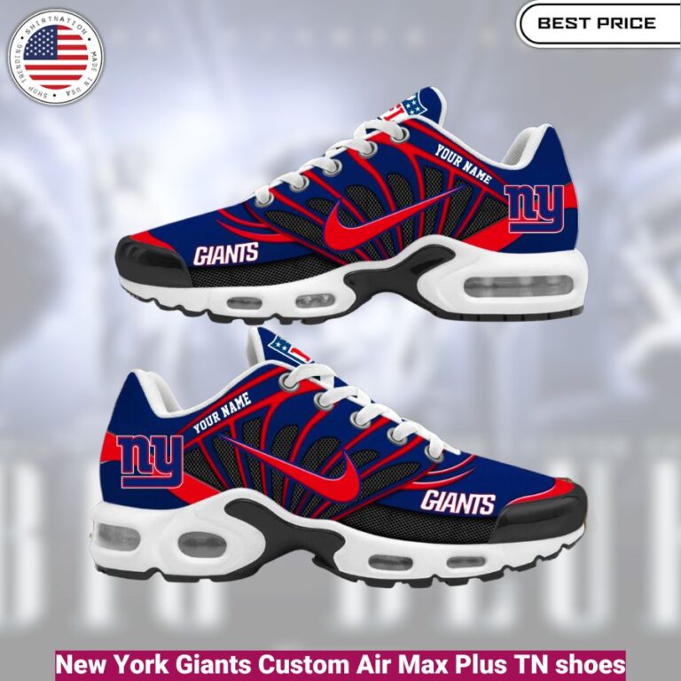 New York Giants Custom Air Max Plus TN shoes, fashionable, iconic