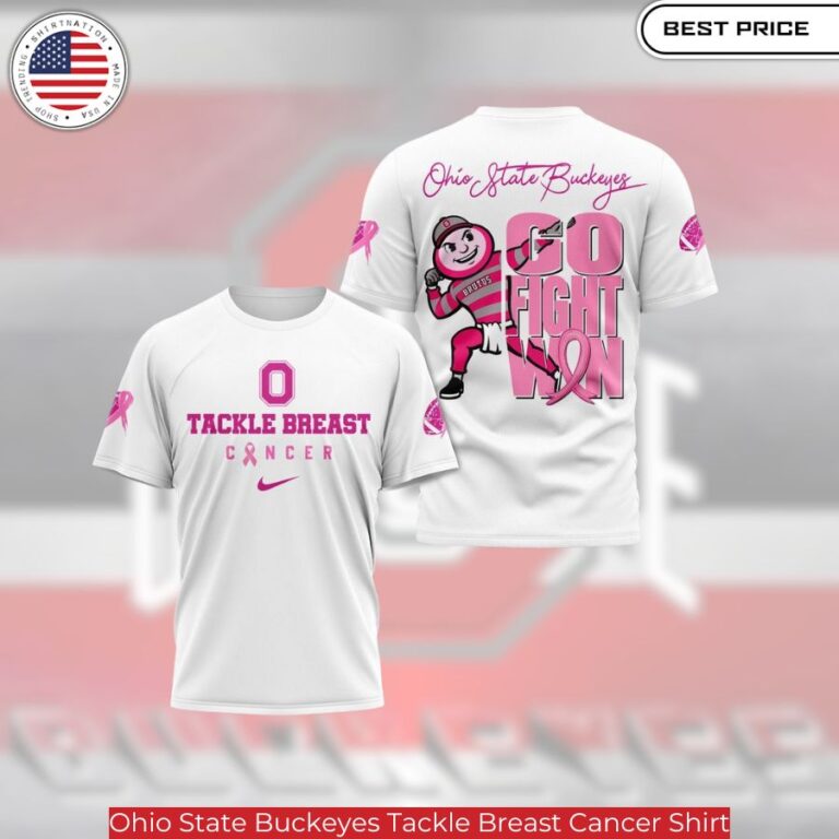 Ohio State Buckeyes Tackle Breast Cancer Shirt, Ohio State athletics breast cancer fundraiser apparel