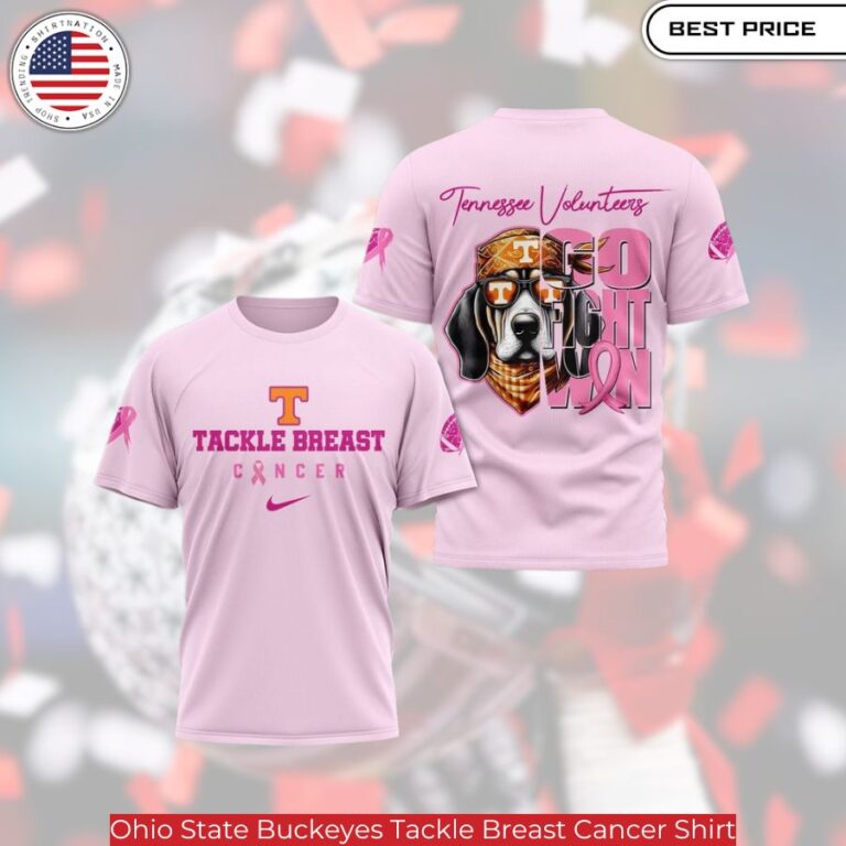 Ohio State Buckeyes Tackle Breast Cancer Shirt, Ohio State athletics breast cancer fundraiser apparel