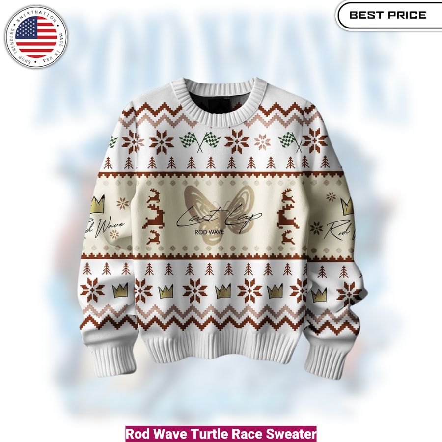 Rod Wave Turtle Race Sweater- cozy, fashionable, versatile