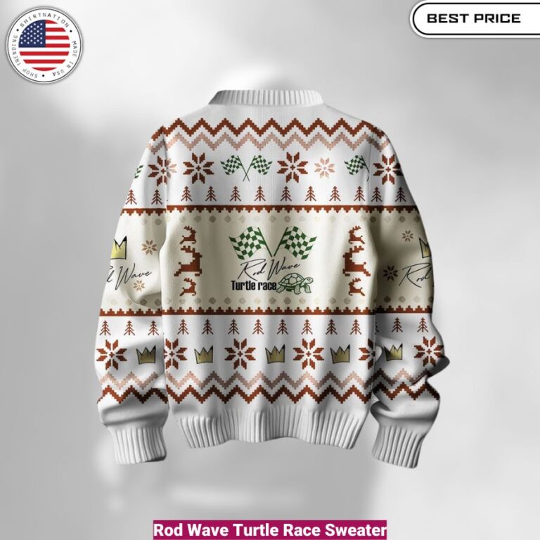 Rod Wave Turtle Race Sweater- cozy, fashionable, versatile