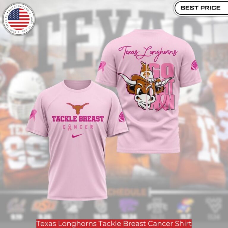 Texas Longhorns Tackle Breast Cancer Shirt,team colors with an empowering slogan."