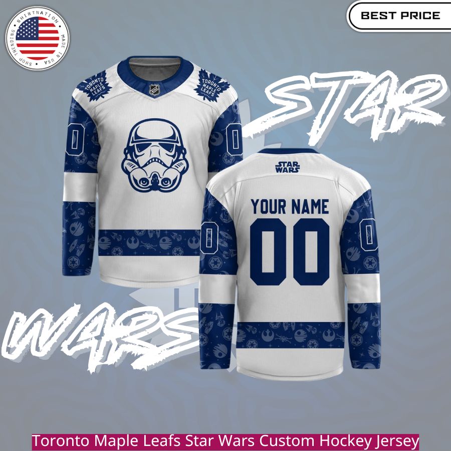 Toronto Maple Leafs Star Wars Custom Hockey Jersey, custom, iconic, an imaginative Star Wars theme