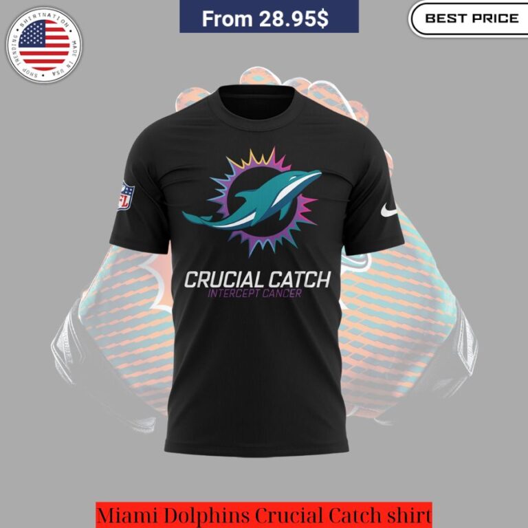 Miami Dolphins Crucial Catch shirt black unisex t shirt