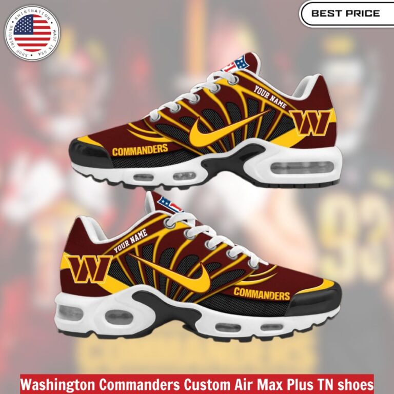 Washington Commanders Custom Air Max Plus TN shoes, fashionable, iconic