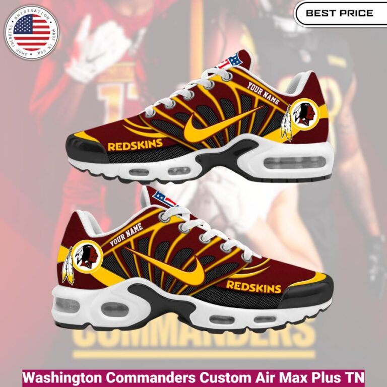 Washington Commanders Redskins Custom Air Max Plus TN shoes, fashionable, iconic