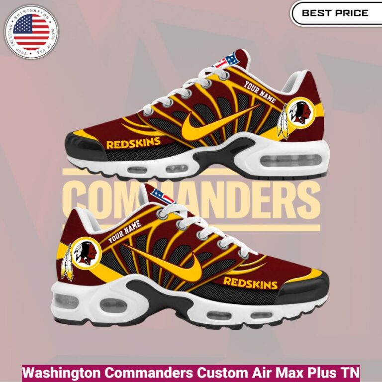 Washington Commanders Redskins Custom Air Max Plus TN shoes, fashionable, iconic