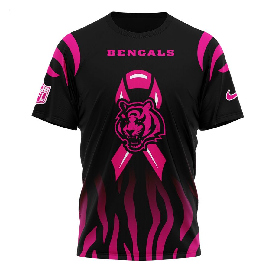 Cincinnati Bengals Breast Cancer Shirt support breast cancer awareness.