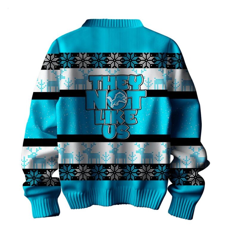 Detroit Lions They Not Like Us Sweater ,fan's sweater, blue color.