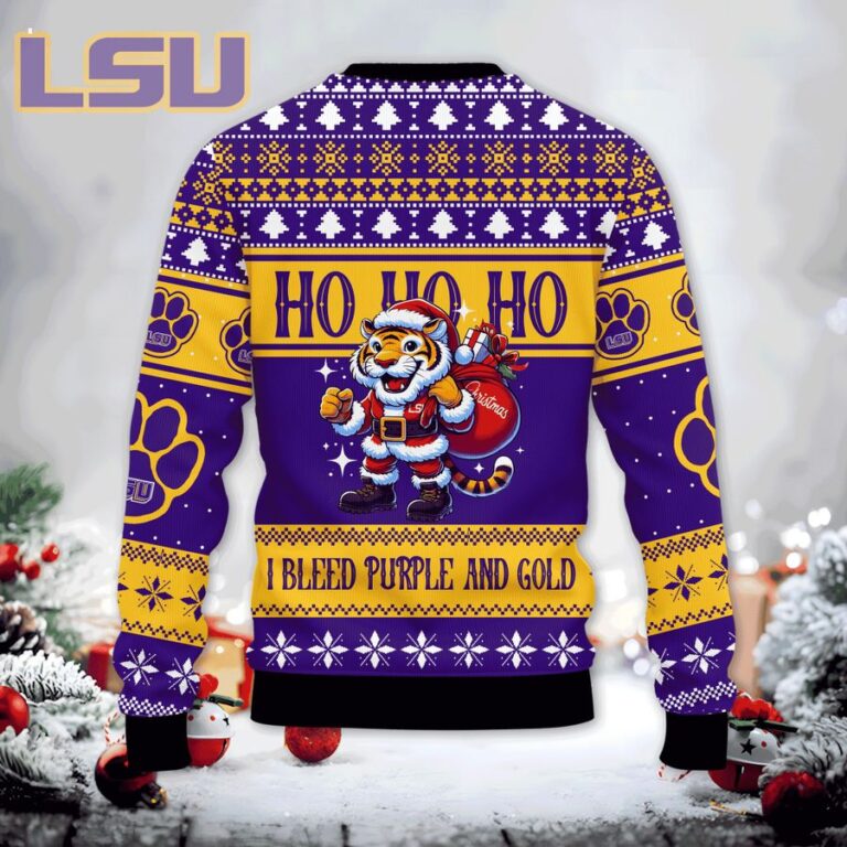 LSU Tigers I Bleed Purple And Gold Sweater for game days or casual wear