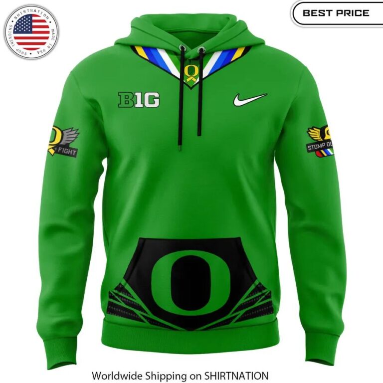 Oregon Ducks Stomp Out Cancer Heroes Hoodie Nice place and nice picture