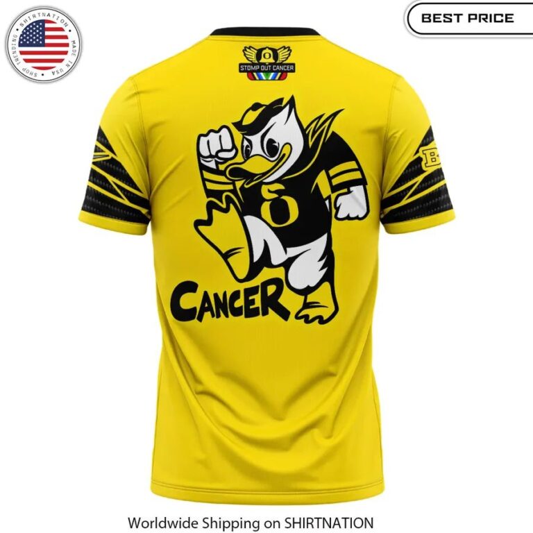 Oregon Ducks Stomp Out Cancer Heroes Shirt Stand easy bro