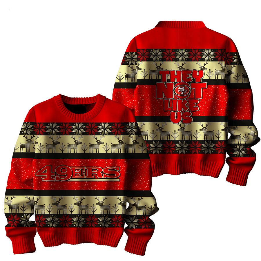 San Francisco 49ers They Not Like Us Sweater the team's iconic red and gold colors