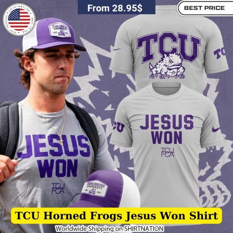 TCU Horned Frogs Jesus Won Shirt Unique sports t-shirts