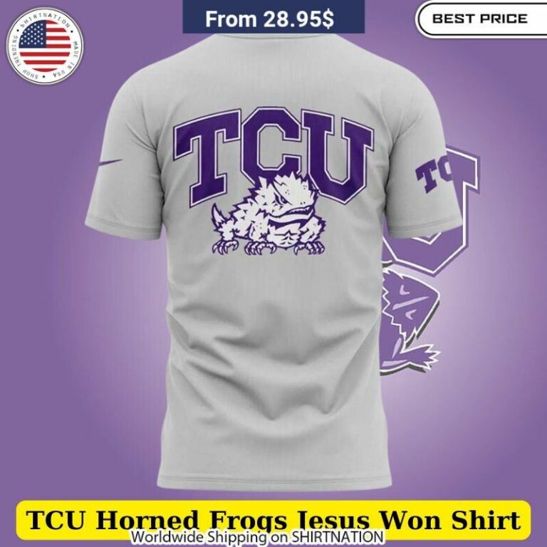 TCU Horned Frogs Jesus Won Shirt Durable sports apparel