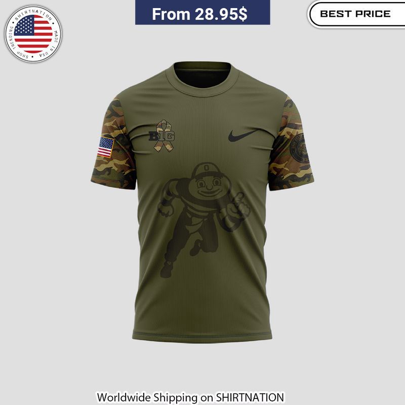 Ohio State Buckeyes Nike Camo 2024 Salute to Service Shirt Nice Pic