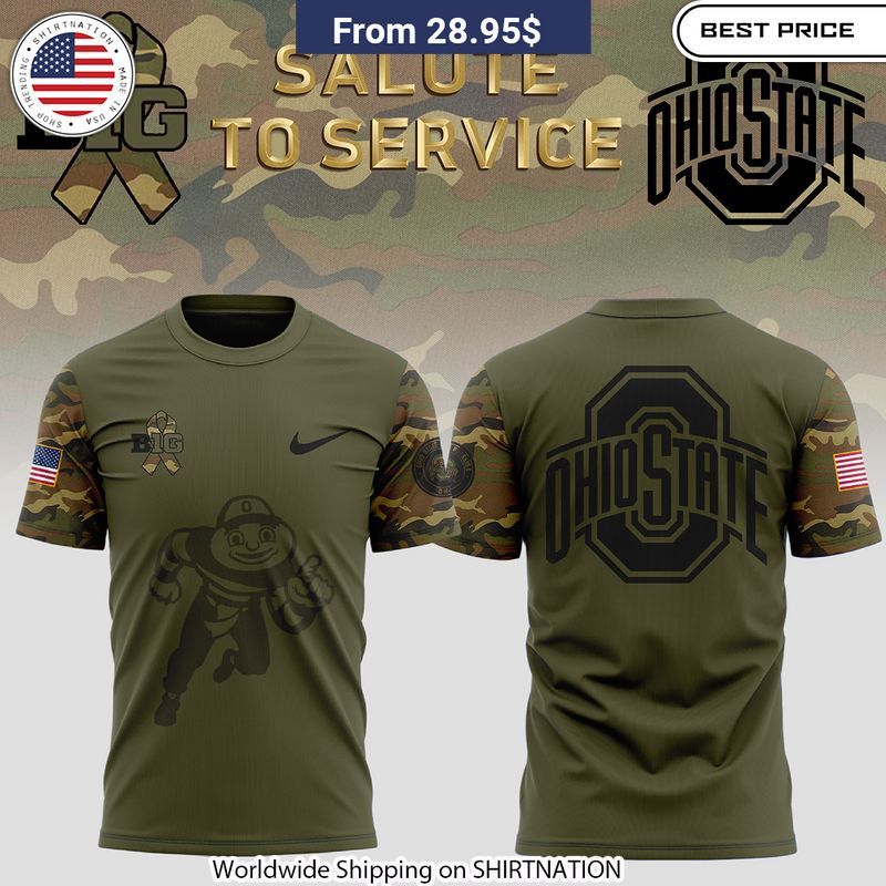 Ohio State Buckeyes Nike Camo 2024 Salute to Service Shirt Best picture ever