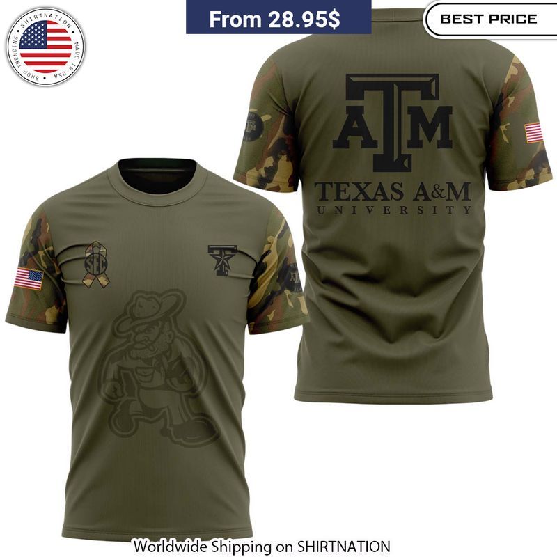 Texas A&M Aggies Nike Camo 2024 Salute to Service Shirt Lovely smile