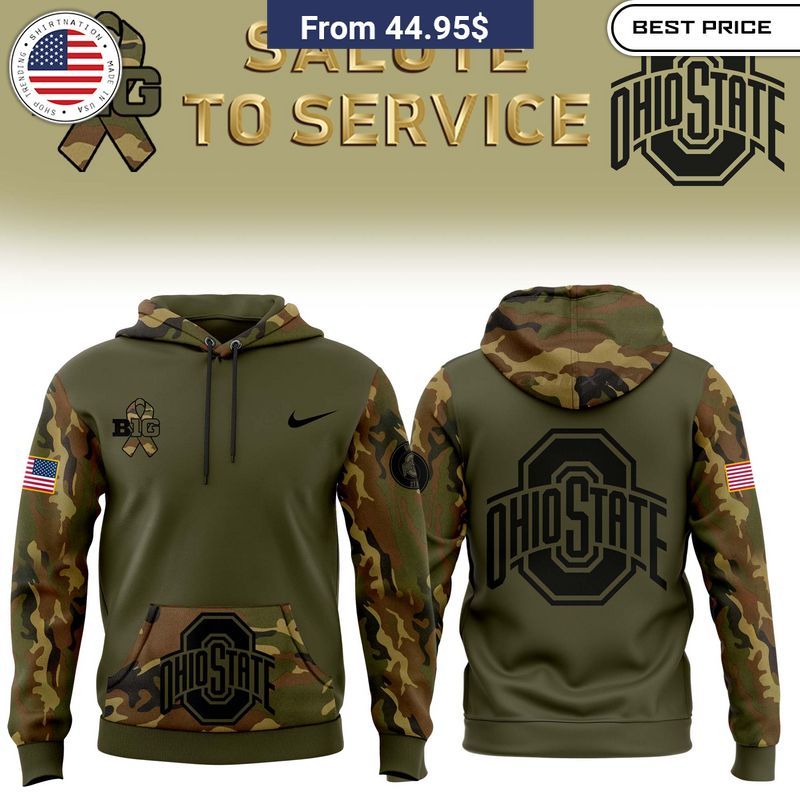 BEST Ohio State Buckeyes Nike Camo Salute to Service Hoodie Generous look