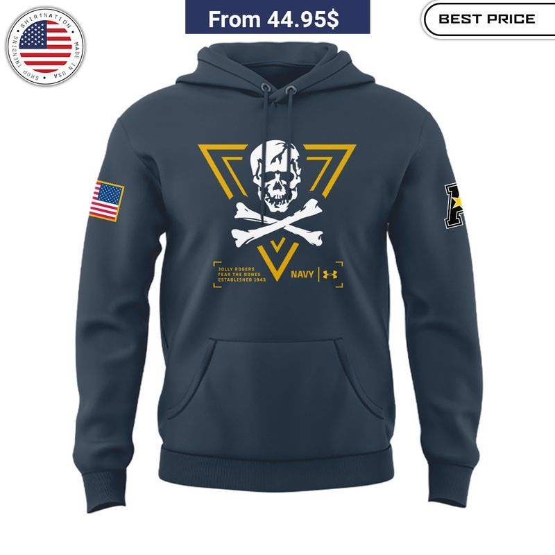 NEW Jolly Rogers Navy Midshipmen Fear Bones Hoodie It is more than cute