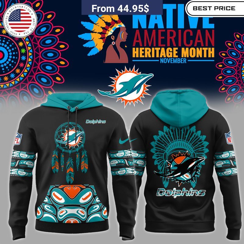 NEW Miami Dolphins Native American Heritage Month Hoodie Nice photo dude