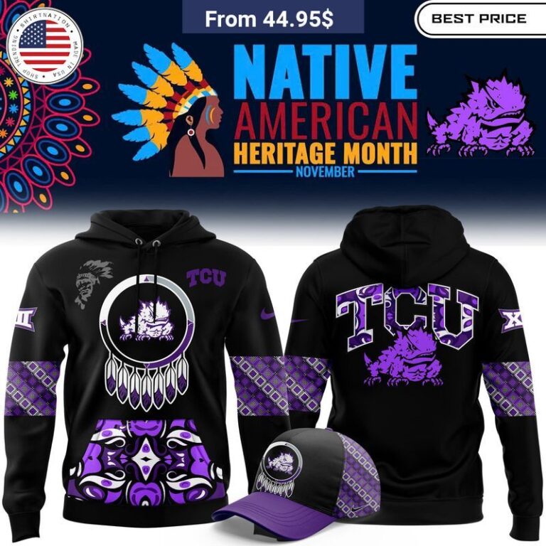 NEW TCU Horned Frogs Native American Heritage Month Hoodie Gang of rockstars