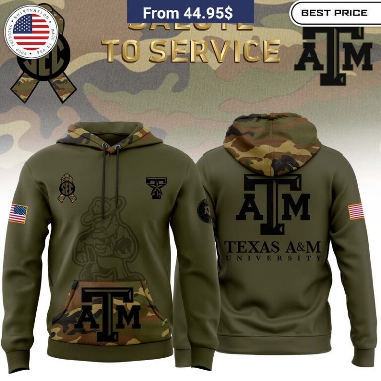 NEW Texas A&M Aggies Nike Camo Salute to Service Hoodie Cuteness overloaded