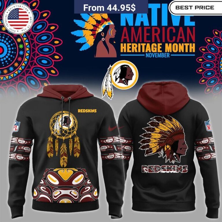 Washington Commanders Native American Heritage Hoodie Generous look